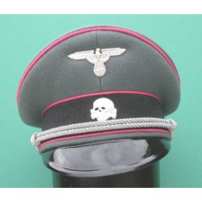 Waffen-SS Panzer Officers Peaked Cap (Doeskin top)