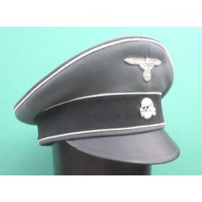Waffen-SS Officers Crusher Cap (Leather peak)