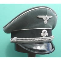 Waffen-SS Infantry Officers Peaked Cap (Doeskin Top)